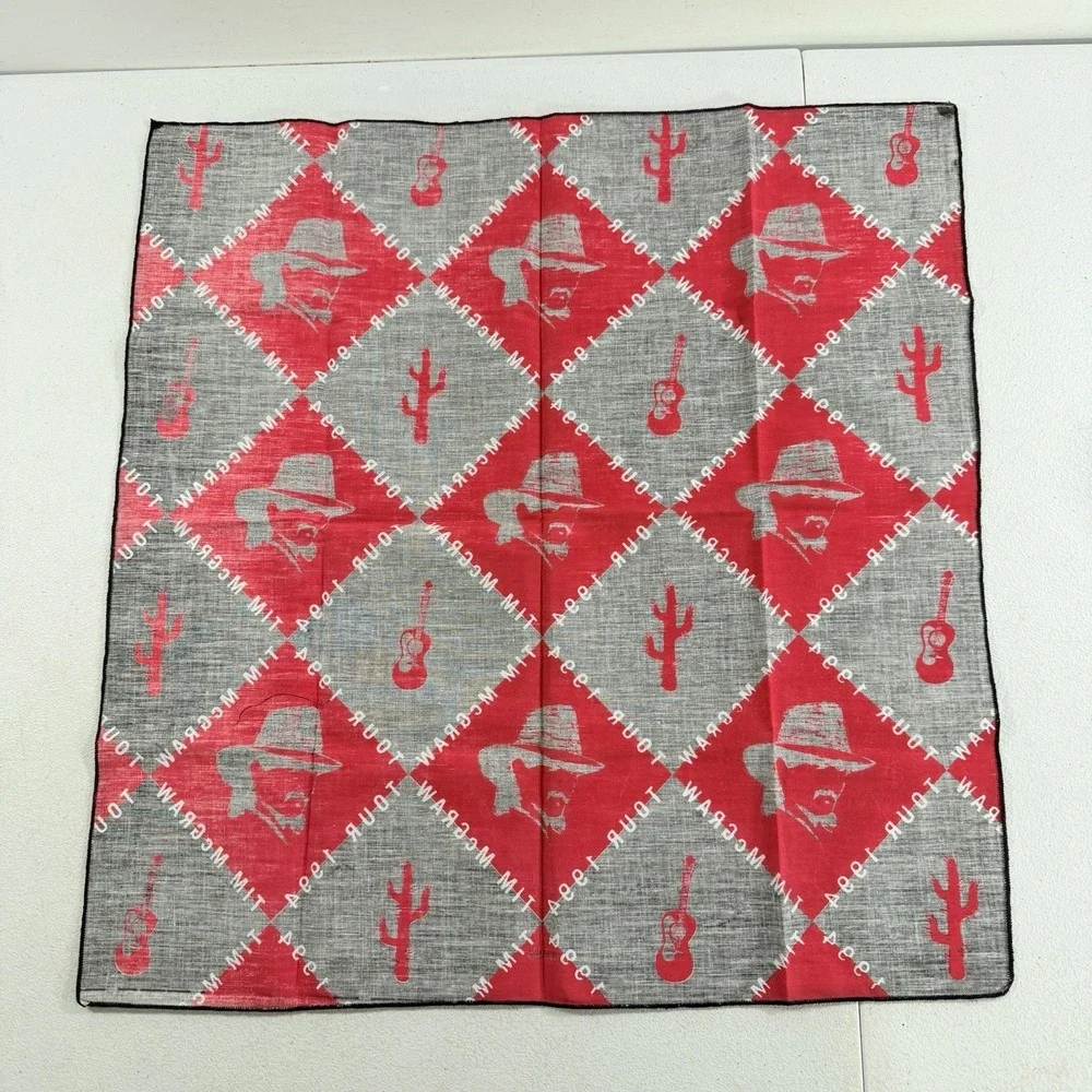 Vintage Tim McGraw 1994 Tour Country‎ Music Bandana Scarf Handkerchief 21